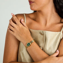 Load image into Gallery viewer, lucien rochat precieux 20mm 2h green dial gold plated bracelet
