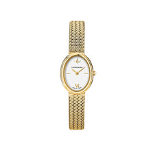 Load image into Gallery viewer, lucien rochat precieux 20mm 2h silver dial gold plated mesh band

