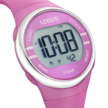 Load image into Gallery viewer, lorus digital quartz polyurethane pink watch
