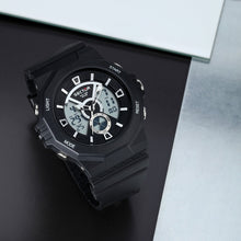Load image into Gallery viewer, sector digital dual time, chime, stopwatch, black silicone watch
