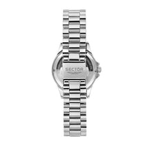 Load image into Gallery viewer, sector quartz ladies stainless steel silver dial  bracelet watch
