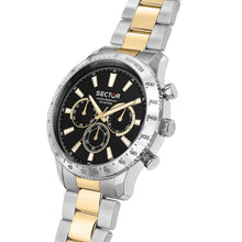 Load image into Gallery viewer, sector chronograph two tone black dial bracelet watch
