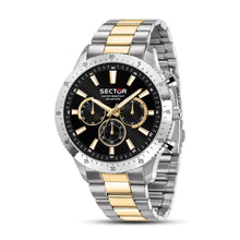 Load image into Gallery viewer, sector chronograph two tone black dial bracelet watch
