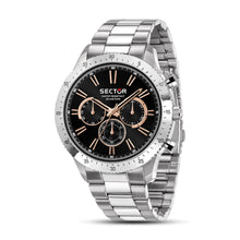 Load image into Gallery viewer, sector chronograph stainless steel black dial bracelet watch
