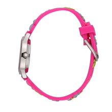 Load image into Gallery viewer, kikou hobby 28mm  white dial fuchsia pvc strap
