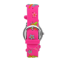 Load image into Gallery viewer, kikou hobby 28mm  white dial fuchsia pvc strap
