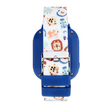 Load image into Gallery viewer, kikou kids game watch smart blue/white silicon strap
