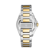 Load image into Gallery viewer, maserati velocita 41mm auto 3h bla dial stainless steel+yg bracelet
