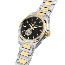 Load image into Gallery viewer, maserati velocita 41mm auto 3h bla dial stainless steel+yg bracelet
