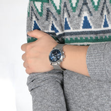 Load image into Gallery viewer, maserati epoca 42mm multi blue dial ss mesh band
