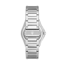 Load image into Gallery viewer, maserati velocit� slim 40mm 3h black+sky blue dial stainless steel bracelet
