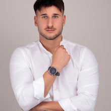 Load image into Gallery viewer, maserati epoca 42mm chrono blue dial brown strap
