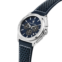 Load image into Gallery viewer, maserati velocita 43mm chrono blue dial blue st
