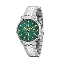 Load image into Gallery viewer, maserati epoca slim 40mm chronograph green dial stainless steel bracelet
