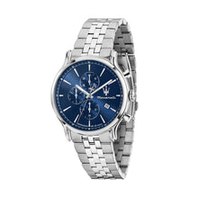 Load image into Gallery viewer, maserati epoca slim 40mm chronograph blue dial stainless steel bracelet
