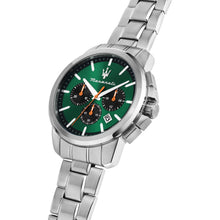 Load image into Gallery viewer, maserati succeso 42mm chr green dial stainless steel bracelet
