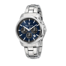 Load image into Gallery viewer, maserati successo 42mm chrono blue gun dial stainless steel bracelet
