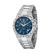 Load image into Gallery viewer, maserati sfida 41mm chronograph blue dial stainless steel bracelet
