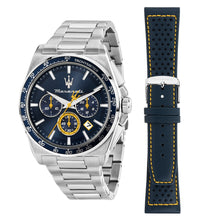 Load image into Gallery viewer, maserati velocita 43mm chrono blue dial stainless steel bracelet+blu s
