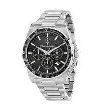 Load image into Gallery viewer, maserati velocita 43mm chrono black dial stainless steel bracelet
