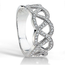 Load image into Gallery viewer, entwined pave set ring size 52
