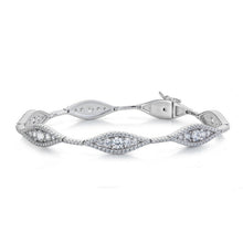Load image into Gallery viewer, real effect stone set bracelet marquise shape with large stone in the centre
