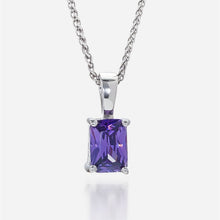 Load image into Gallery viewer, petite rectangular zirocnia cut in fine sterling silver
