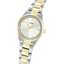 Load image into Gallery viewer, lorus quartz ladies two tone white dial bracelet watch

