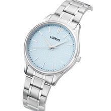Load image into Gallery viewer, lorus quartz ladies stainless steel blue dial bracelet watch
