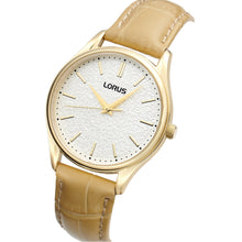 Load image into Gallery viewer, lorus quartz ladies gold plated white dial strap watch
