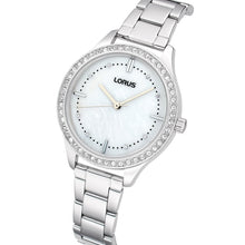 Load image into Gallery viewer, lorus quartz ladies stainless steel white dial bracelet watch
