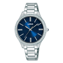 Load image into Gallery viewer, lorus quartz ladies stainless steel blue dial bracelet watch
