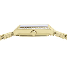 Load image into Gallery viewer, lorus quartz ladies gold plated white dial bracelet watch

