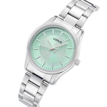 Load image into Gallery viewer, lorus quartz ladies stainless steel teal dial bracelet watch
