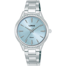 Load image into Gallery viewer, lorus quartz ladies stainless steel blue dial bracelet watch
