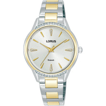 Load image into Gallery viewer, lorus quartz ladies two tone white dial bracelet watch
