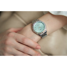 Load image into Gallery viewer, lorus quartz ladies stainless steel blue dial bracelet watch
