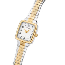 Load image into Gallery viewer, lorus quartz ladies two tone white dial expander bracelet watch
