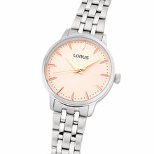 Load image into Gallery viewer, lorus quartz ladies stainless steel pink dial bracelet watch
