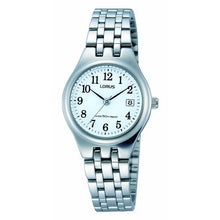Load image into Gallery viewer, lorus quartz ladies stainless steel white dial bracelet watch
