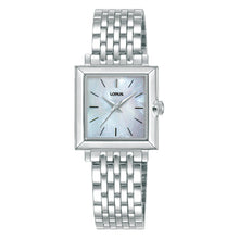 Load image into Gallery viewer, lorus quartz ladies stainless steel white mop dial bracelet watch
