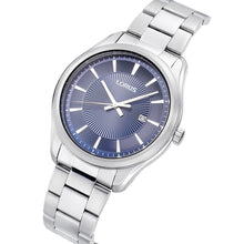 Load image into Gallery viewer, lorus quartz gents stainless steel blue dial bracelet watch
