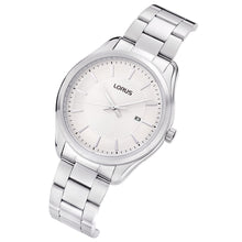 Load image into Gallery viewer, lorus quartz gents stainless steel white dial bracelet watch
