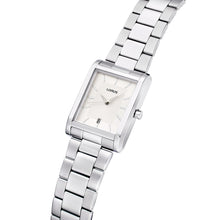 Load image into Gallery viewer, lorus quartz gents stainless steel white dial bracelet watch

