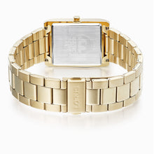 Load image into Gallery viewer, lorus quartz gents gold plated black dial bracelet watch
