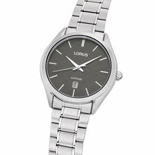 Load image into Gallery viewer, lorus quartz gents stainless steel green dial bracelet watch
