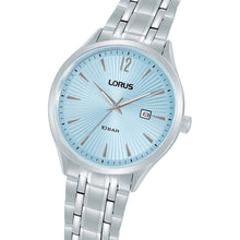 Load image into Gallery viewer, lorus quartz gents stainless steel blue dial bracelet watch
