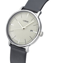 Load image into Gallery viewer, lorus quartz gents stainless steel grey dial strap watch
