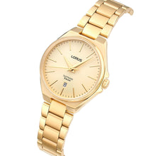 Load image into Gallery viewer, lorus quartz ladies gold plated champagne dial bracelet watch
