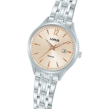 Load image into Gallery viewer, lorus quartz ladies stainless steel pink dial bracelet watch
